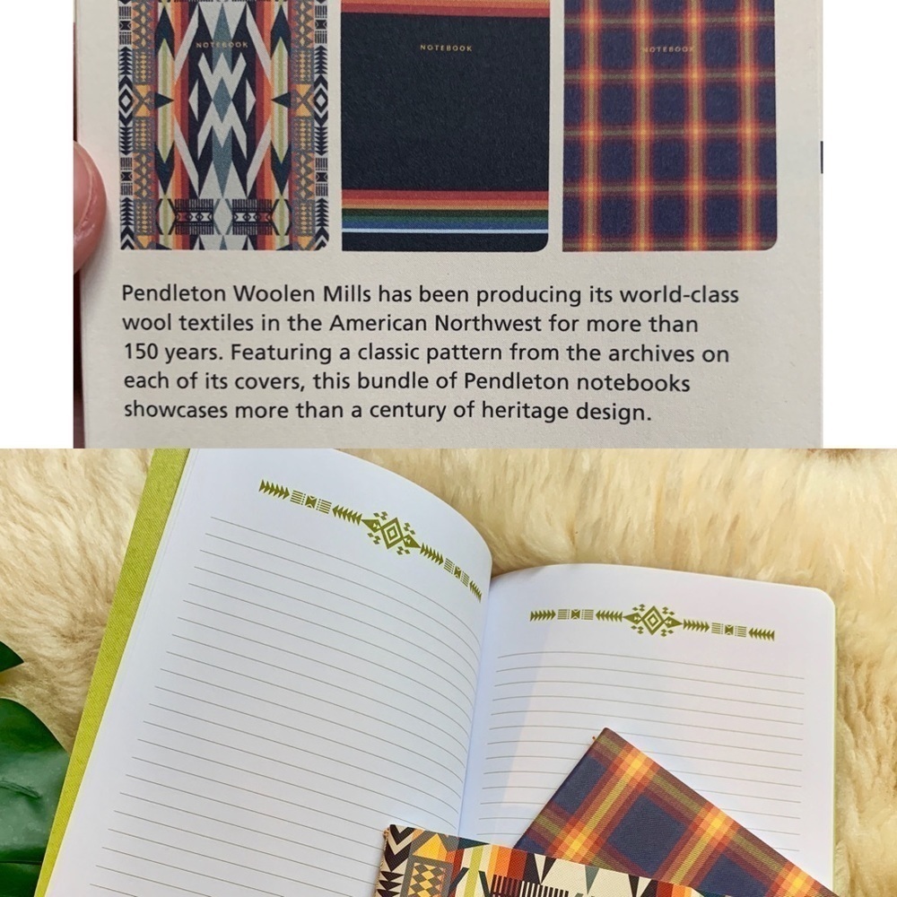 New Pendleton Wool Navajo Pattern Lined Notebook - Picture 7 of 8